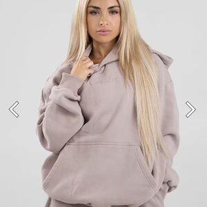 Women's Plush Hoodie in Soft Taupe